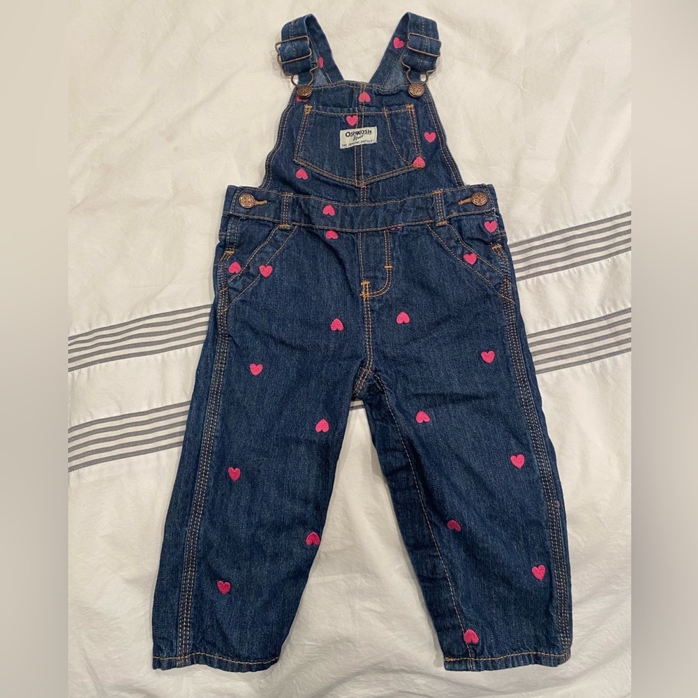 OshKosh B’gosh heart overalls size 18 months